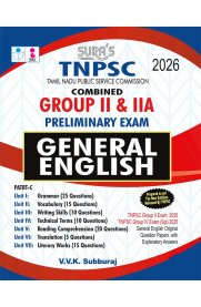 Sura TNPSC Combined Group II & IIA General English [Preliminary Exam Part C Exam Book Guide] 2026