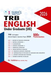 Sura TRB English Under Graduate UG [500+ Practice Questions Included] 2026
