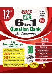 12th Sura 6 in 1 Question Bank Maths & Biology Group [Based on New Syllabus] 2026-2027