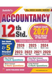 12th Sakthi Accountancy Model Solved Papers and Previous Exam Solved Paper [Based on New Syllabus] 2026-2027