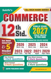 12th Sakthi Commerce Model Solved Papers and Previous Exam Solved Paper [Based on New Syllabus] 2026-2027