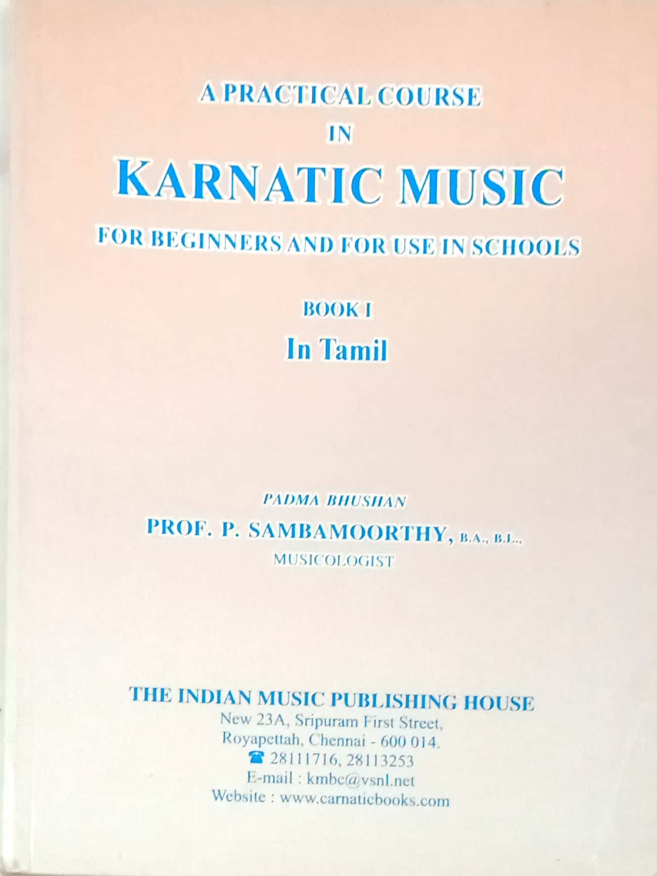 Routemybook - Buy A Practical Course In Carnatic Music For Beginners