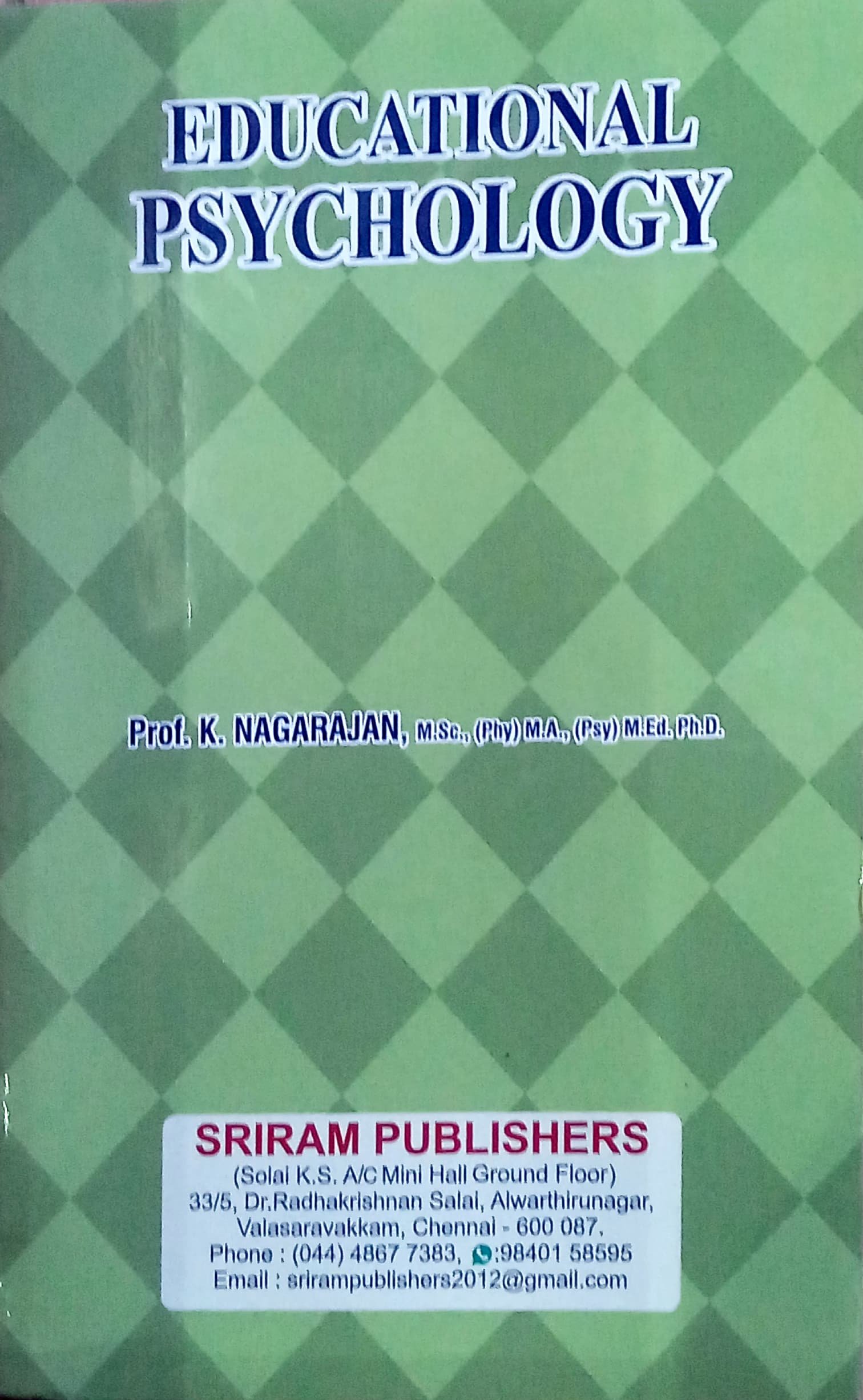 educational psychology book by nagarajan