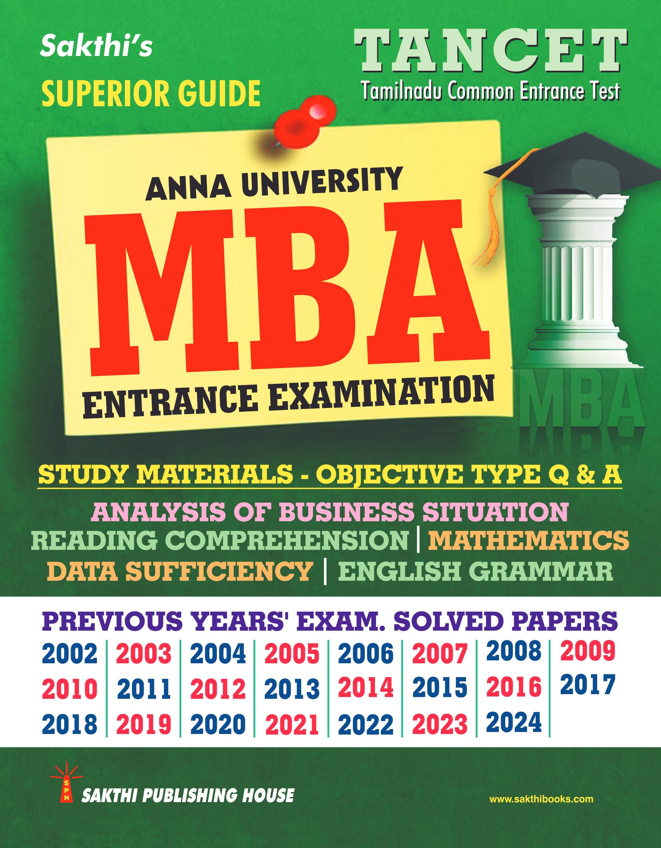 Routemybook Buy Sakthi Tancet MBA Entrance Examination Superior Guide